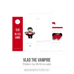 Vlad the vampire amigurumi pattern by Mi fil mi calin