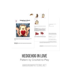 Hedgehog in Love amigurumi pattern by Crochet to Play