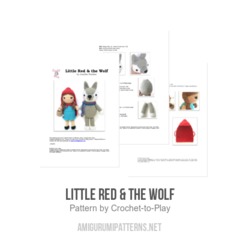 Little Red & the Wolf amigurumi pattern by Crochet to Play
