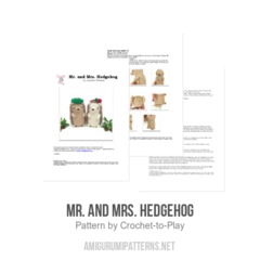 Mr. and Mrs. Hedgehog amigurumi pattern by Crochet to Play