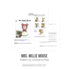 Mrs. Millie Mouse amigurumi pattern by Crochet to Play