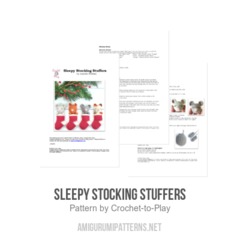 Sleepy Stocking Stuffers amigurumi pattern by Crochet to Play