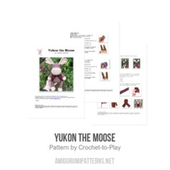 Yukon the Moose amigurumi pattern by Crochet to Play