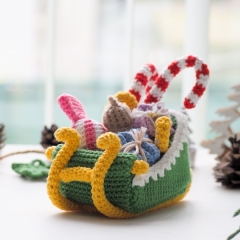 Christmas Reindeer with sleigh amigurumi by RNata