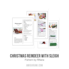 Christmas Reindeer with sleigh amigurumi pattern by RNata