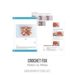 Crochet Fox amigurumi pattern by RNata