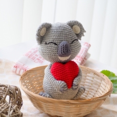 Koala with heart amigurumi by RNata