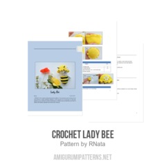 Crochet Lady Bee amigurumi pattern by RNata