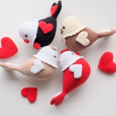 Valentine Birds amigurumi by RNata
