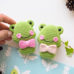 mini toys: frog, chick, sheep, pig, horse and cow amigurumi by RNata