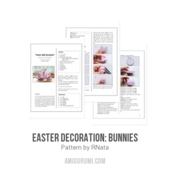 Easter decoration: bunnies amigurumi pattern by RNata