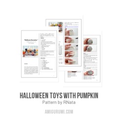 Halloween toys with pumpkin amigurumi pattern by RNata