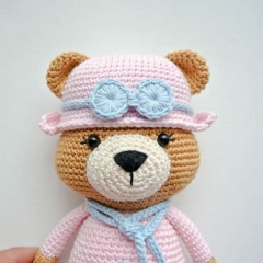 Teddy Bear Aviator  amigurumi by RNata