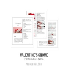 Valentine's Gnome amigurumi pattern by RNata
