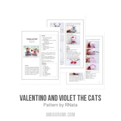 Valentino and Violet the Cats amigurumi pattern by RNata