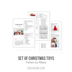 set of Christmas toys amigurumi pattern by RNata