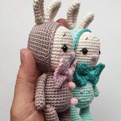 Kimberly the little Bunny amigurumi pattern by Amalou Designs