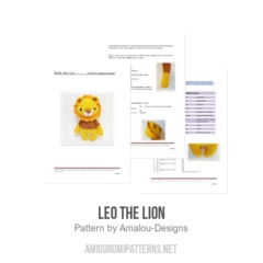 Leo the lion amigurumi pattern by Amalou Designs