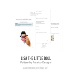 Lisa the little doll amigurumi pattern by Amalou Designs