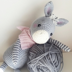 Luna the little donkey amigurumi pattern by Amalou Designs