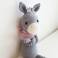 Luna the little donkey amigurumi by Amalou Designs