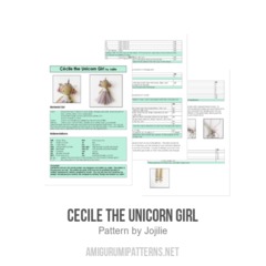 Cecile the Unicorn Girl amigurumi pattern by Jojilie