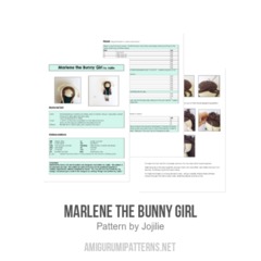 Marlene the Bunny Girl amigurumi pattern by Jojilie