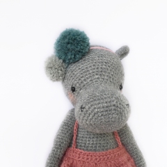 Ruby Hippo amigurumi by Jojilie