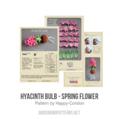 Hyacinth bulb - spring flower amigurumi pattern by Happy Coridon