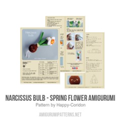 Narcissus bulb - spring flower amigurumi amigurumi pattern by Happy Coridon