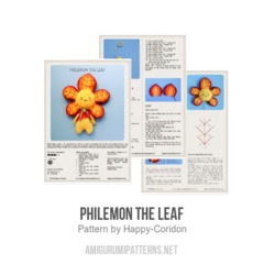 Philemon the leaf amigurumi pattern by Happy Coridon