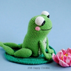 Rene the yogi frog amigurumi by Happy Coridon