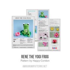 Rene the yogi frog amigurumi pattern by Happy Coridon