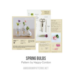 Spring bulbs amigurumi pattern by Happy Coridon