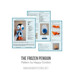 The frozen penguin amigurumi pattern by Happy Coridon