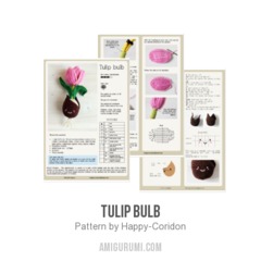 Tulip bulb amigurumi pattern by Happy Coridon