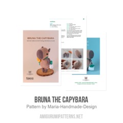 Bruna the capybara amigurumi pattern by Maria Handmade Design
