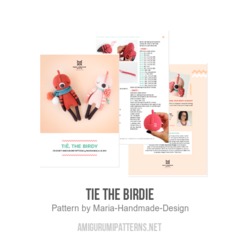 Tie the birdie amigurumi pattern by Maria Handmade Design