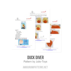 Duck Diver amigurumi pattern by Julio Toys