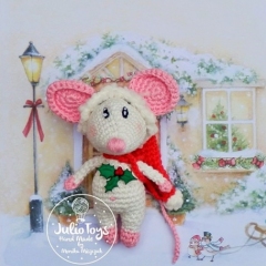 Little Christmas Mouse amigurumi pattern by Julio Toys