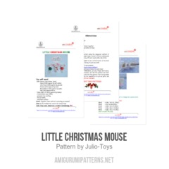 Little Christmas Mouse amigurumi pattern by Julio Toys