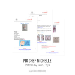 Pig chef Michelle amigurumi pattern by Julio Toys