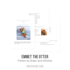 Emmet the Otter amigurumi pattern by Snips & Stitches