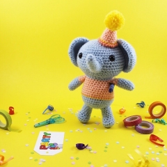 Tickles the Party Elephant amigurumi pattern by Snips & Stitches