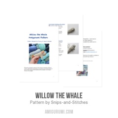 Willow the Whale amigurumi pattern by Snips & Stitches