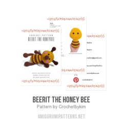 Beerit the honey bee amigurumi pattern by Crochetbykim