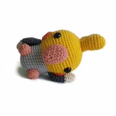 Bibbi the cockatiel bird amigurumi pattern by Crochetbykim