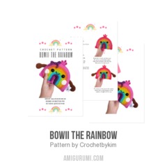 Bowii the rainbow amigurumi pattern by Crochetbykim