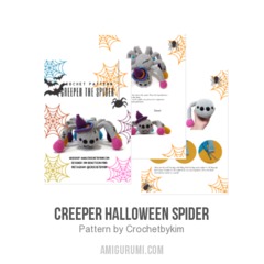 Creeper Halloween Spider amigurumi pattern by Crochetbykim