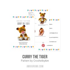 Curry the tiger amigurumi pattern by Crochetbykim